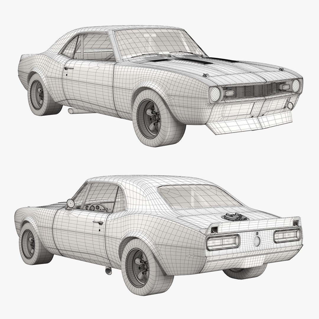 Chevrolet Camaro 3D Model – High Poly Racing Asset, FBX - View 25