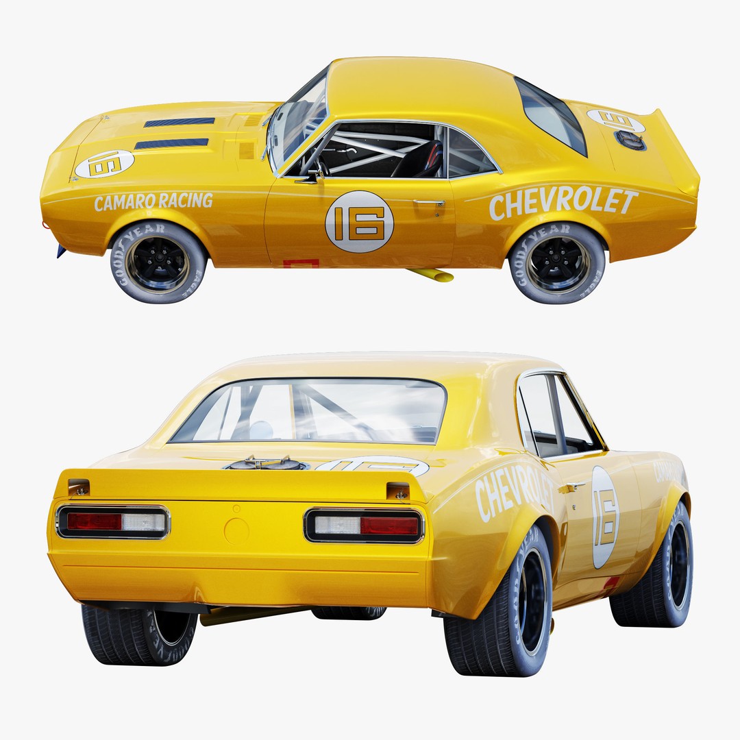Chevrolet Camaro 3D Model – High Poly Racing Asset, FBX - View 7