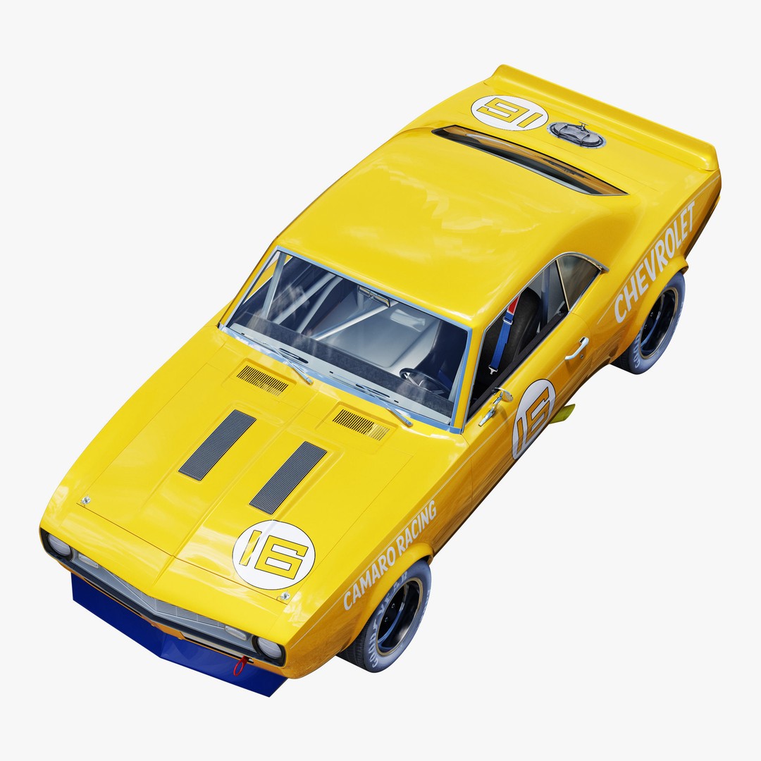 Chevrolet Camaro 3D Model – High Poly Racing Asset, FBX - View 8