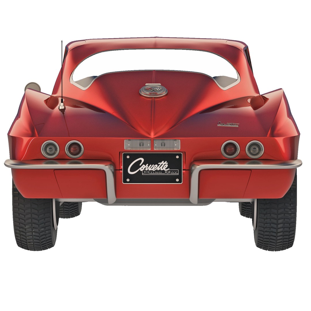 Chevrolet Corvette Stingray C2 1967 3D Model – Classic Sports Car, FBX - View 7