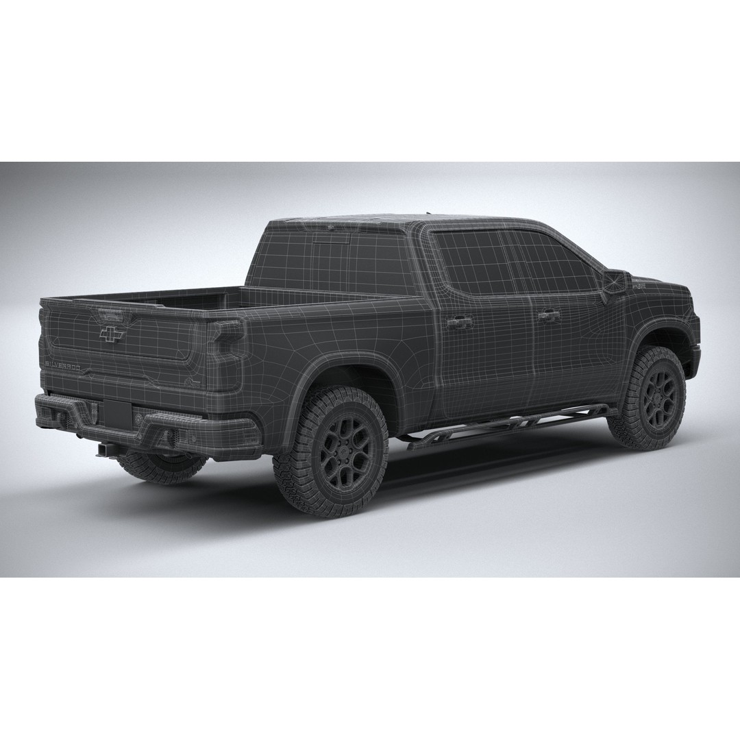 Chevrolet Silverado ZR2 Bison 3D Model – High Poly Game Asset, FBX, OBJ