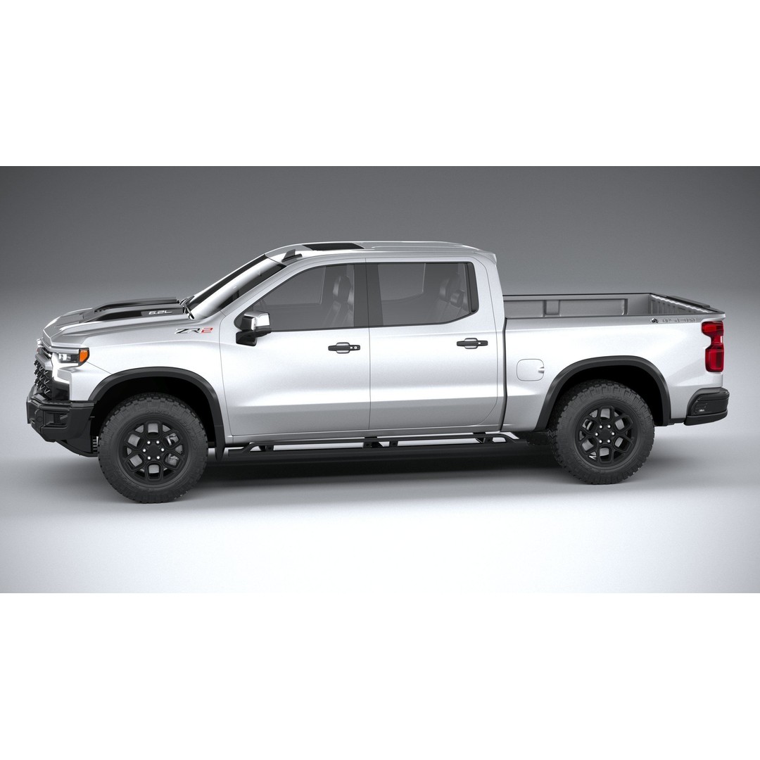 Chevrolet Silverado ZR2 Bison 3D Model – High Poly Game Asset, FBX, OBJ - View 10