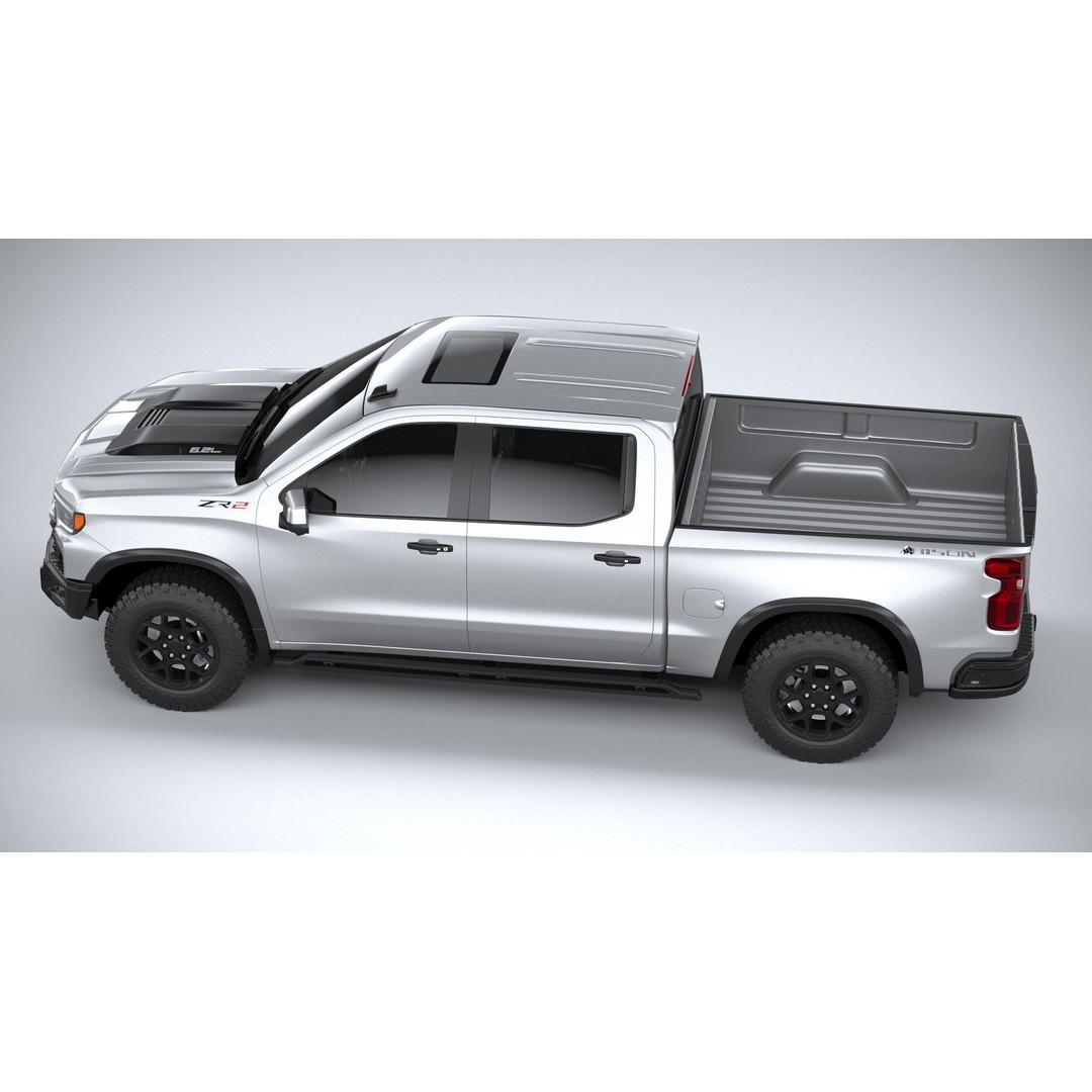 Chevrolet Silverado ZR2 Bison 3D Model – High Poly Game Asset, FBX, OBJ - View 11