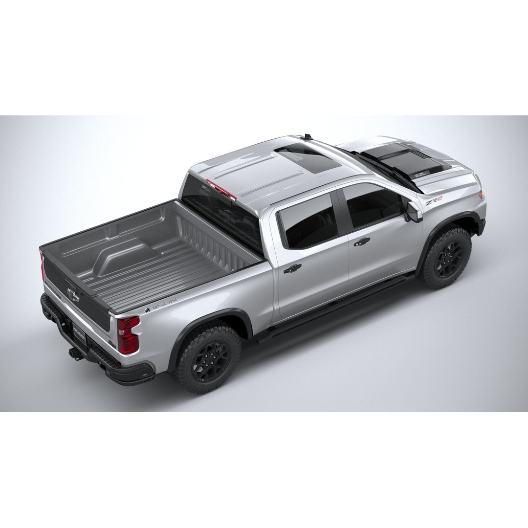 Chevrolet Silverado ZR2 Bison 3D Model – High Poly Game Asset, FBX, OBJ - View 12