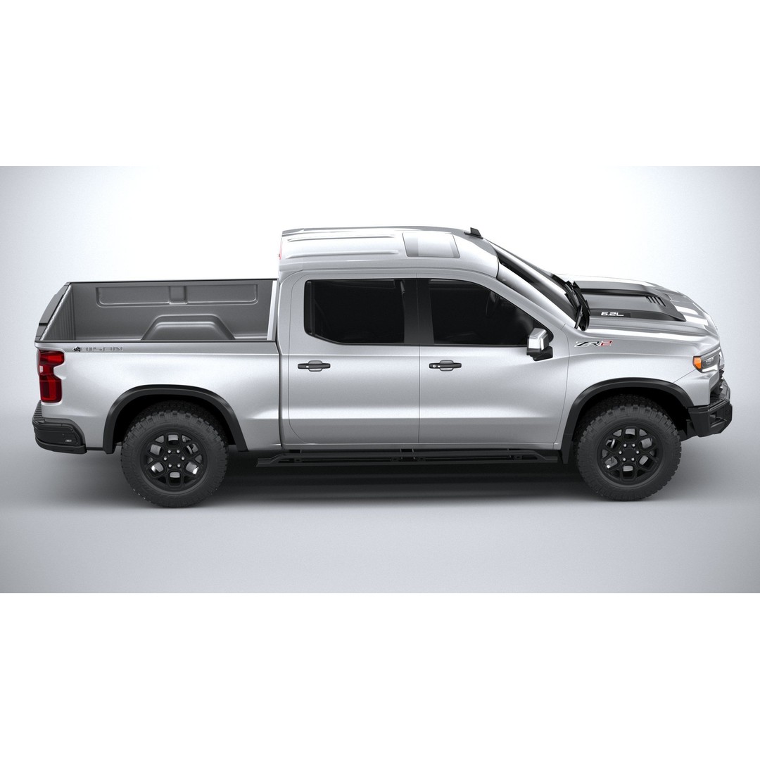 Chevrolet Silverado ZR2 Bison 3D Model – High Poly Game Asset, FBX, OBJ - View 13