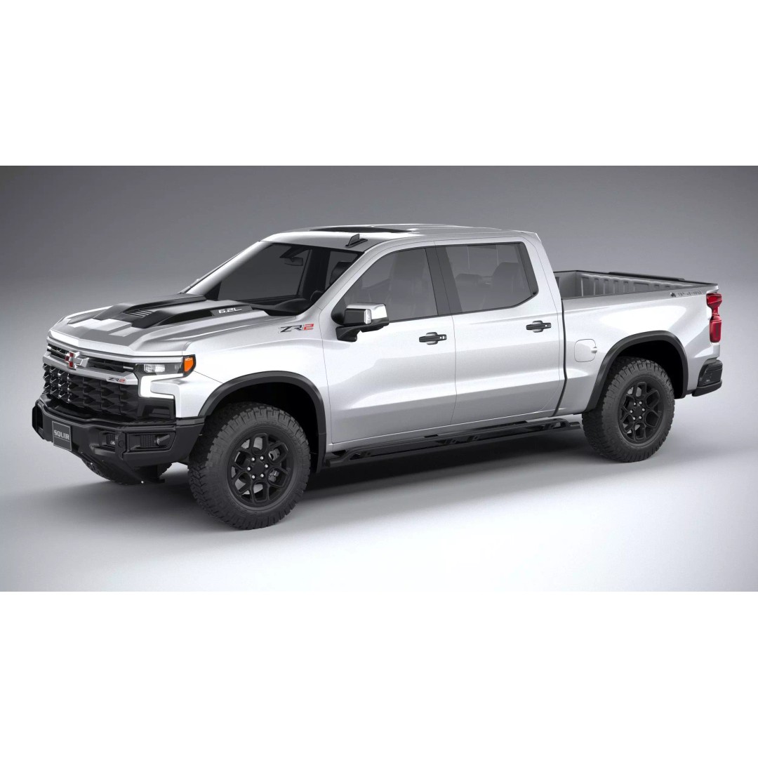 Chevrolet Silverado ZR2 Bison 3D Model – High Poly Game Asset, FBX, OBJ - View 2