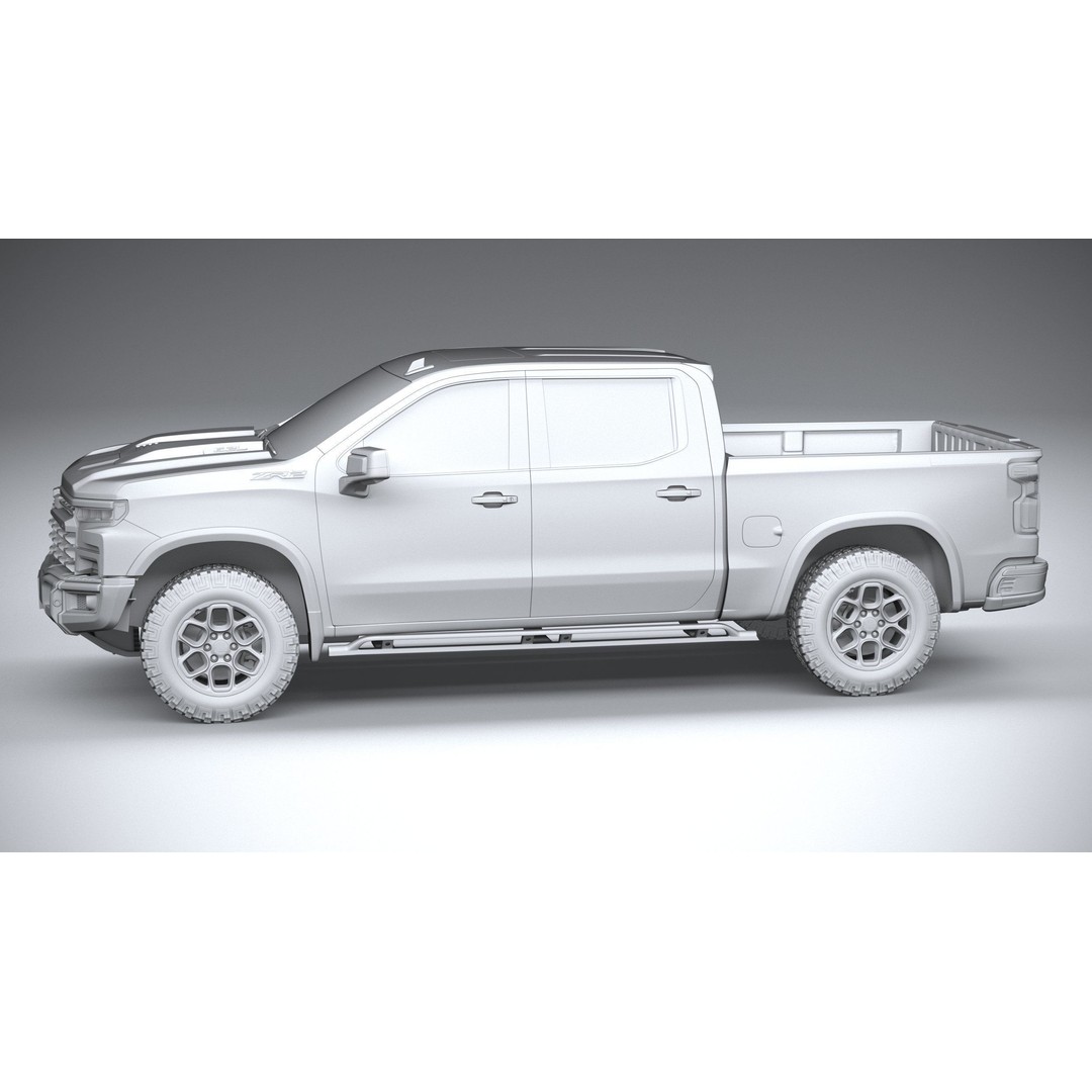 Chevrolet Silverado ZR2 Bison 3D Model – High Poly Game Asset, FBX, OBJ - View 24