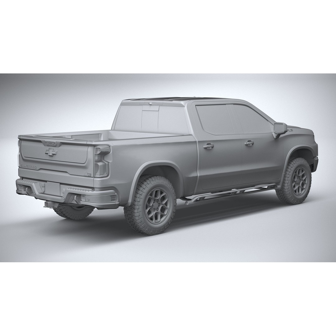 Chevrolet Silverado ZR2 Bison 3D Model – High Poly Game Asset, FBX, OBJ - View 27