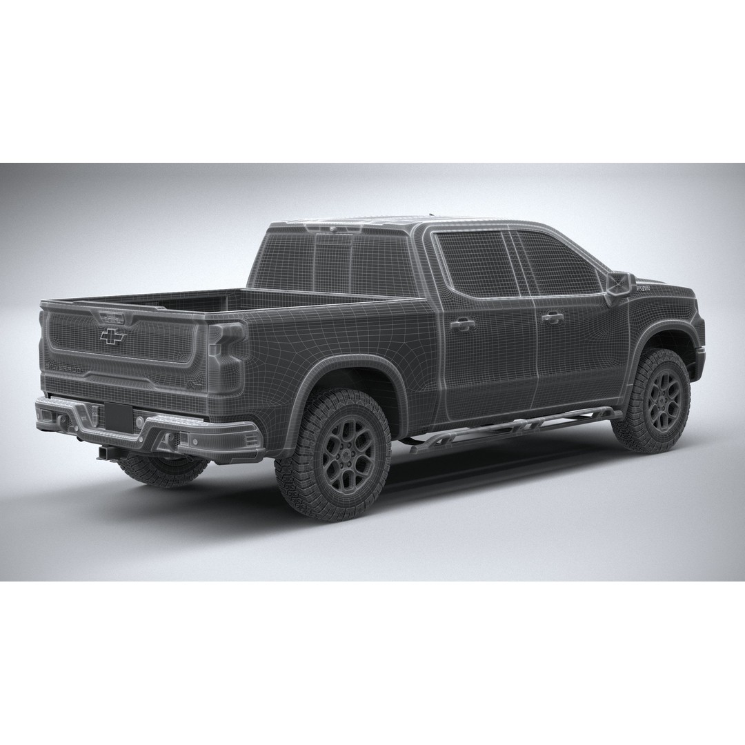 Chevrolet Silverado ZR2 Bison 3D Model – High Poly Game Asset, FBX, OBJ - View 29