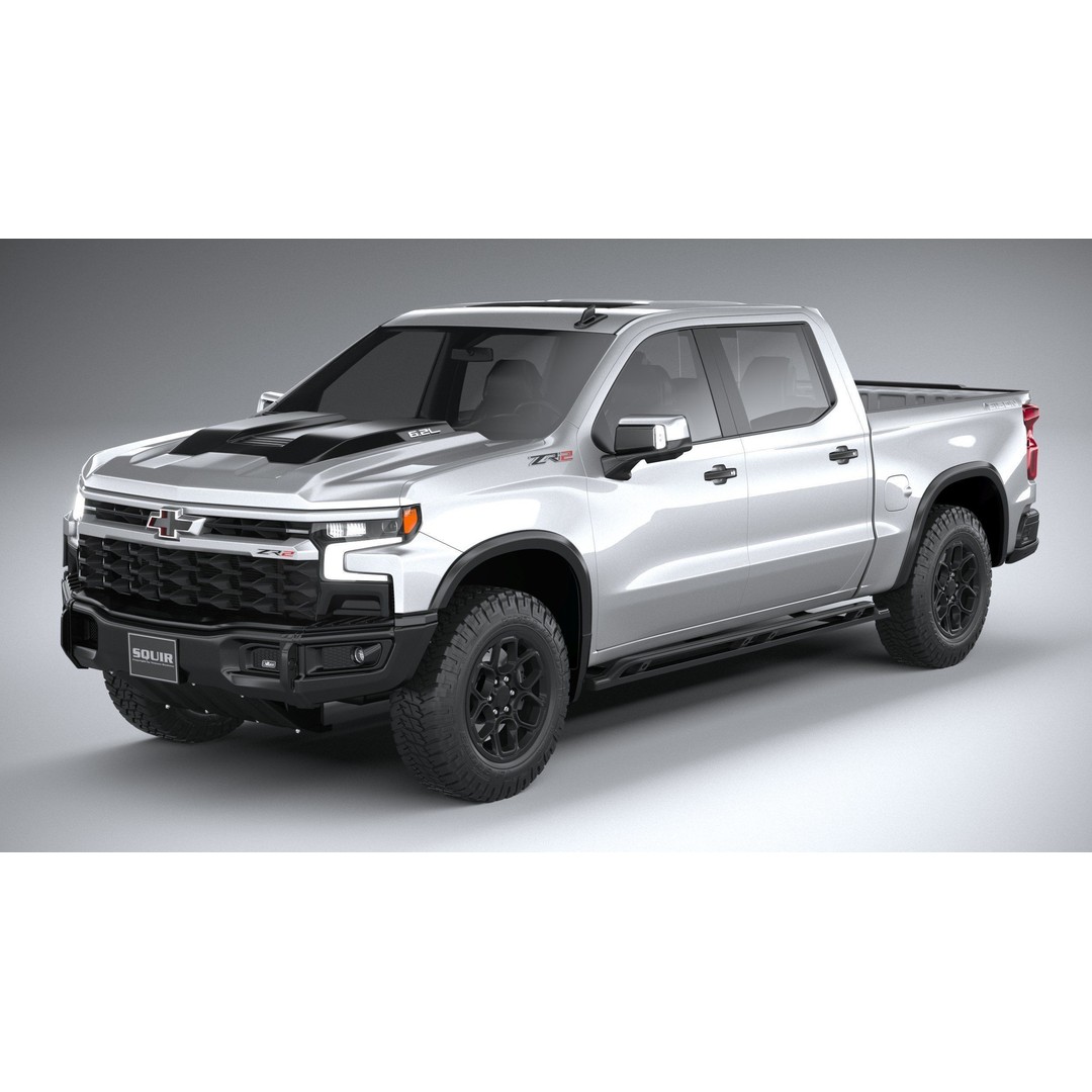 Chevrolet Silverado ZR2 Bison 3D Model – High Poly Game Asset, FBX, OBJ - View 3