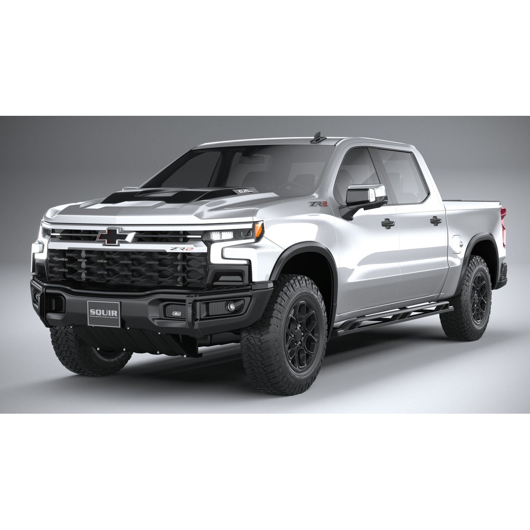 Chevrolet Silverado ZR2 Bison 3D Model – High Poly Game Asset, FBX, OBJ - View 4