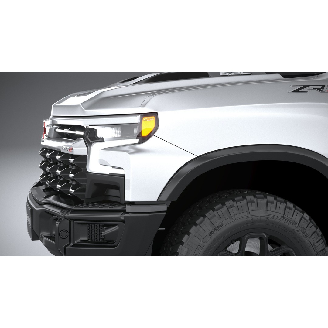 Chevrolet Silverado ZR2 Bison 3D Model – High Poly Game Asset, FBX, OBJ - View 5