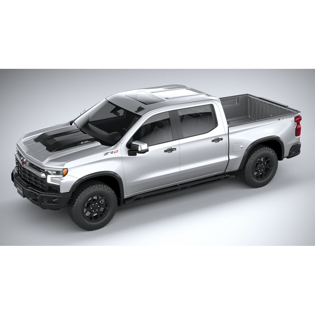 Chevrolet Silverado ZR2 Bison 3D Model – High Poly Game Asset, FBX, OBJ - View 9