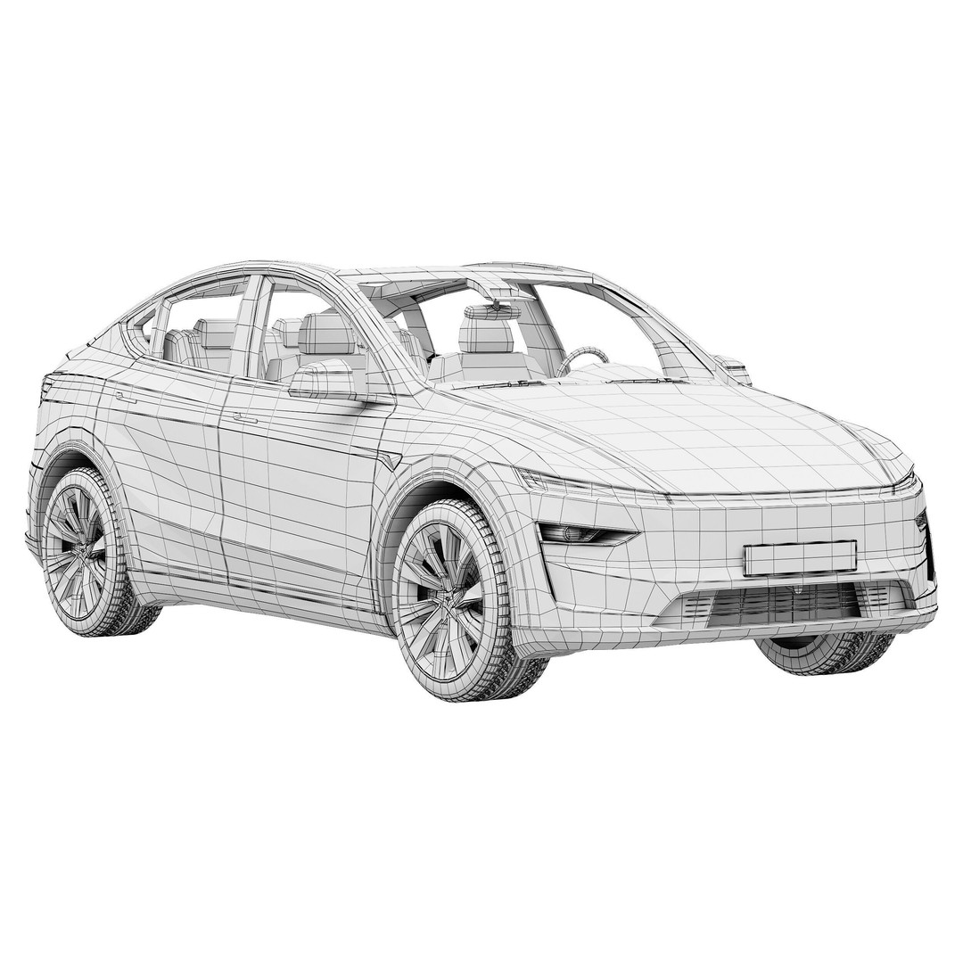 Tesla Model Y 2025 3D Model – High Poly SUV Asset, FBX & OBJ - View 16