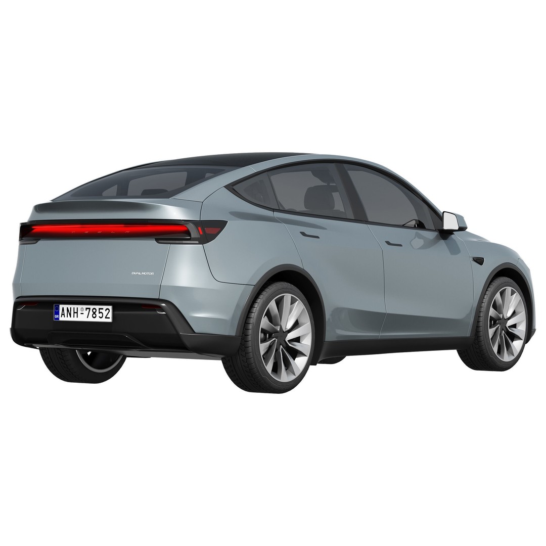 Tesla Model Y 2025 3D Model – High Poly SUV Asset, FBX & OBJ - View 5