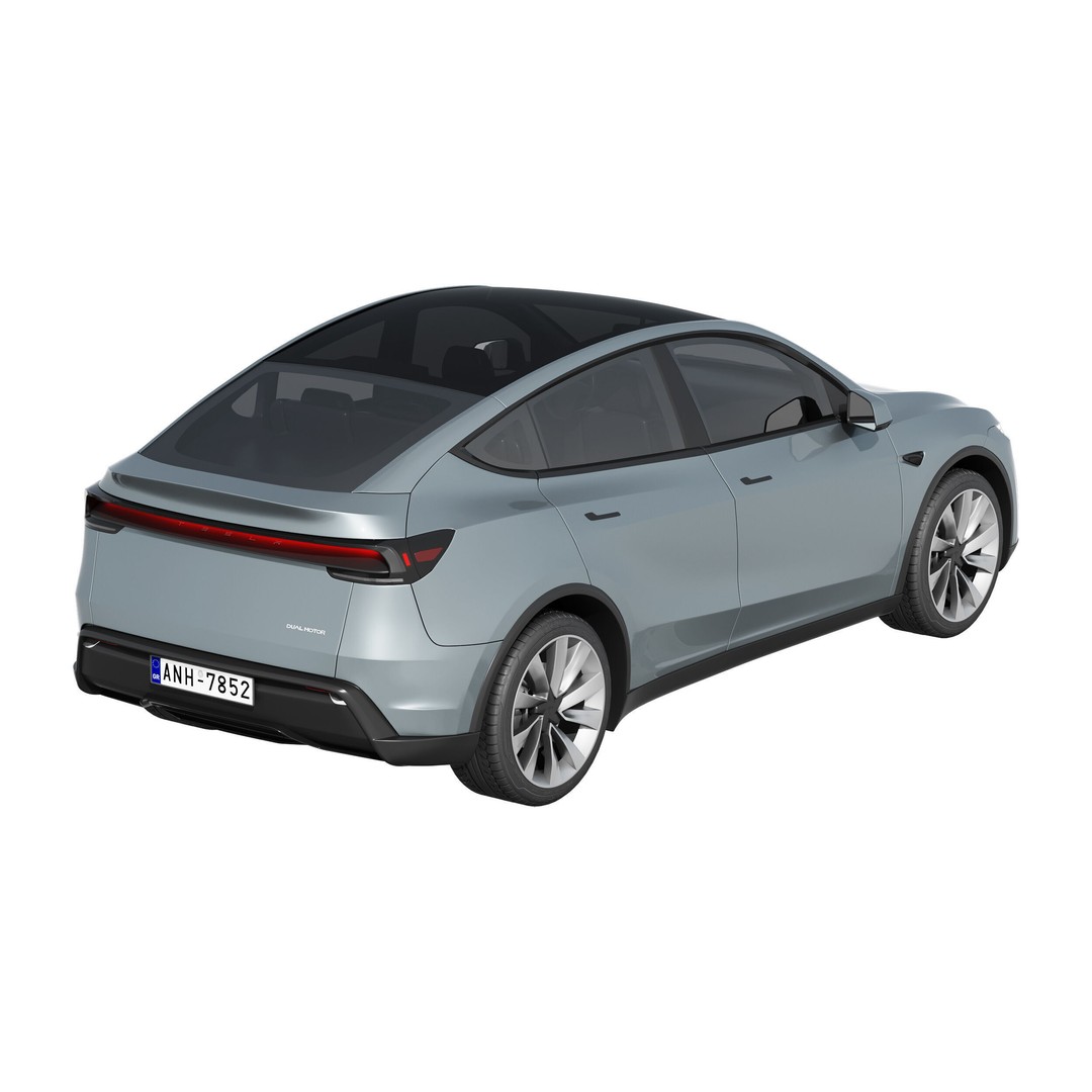 Tesla Model Y 2025 3D Model – High Poly SUV Asset, FBX & OBJ - View 6