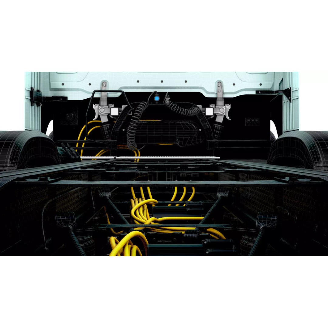 Mercedes Benz eActros Pro600 3D Model – High Poly Truck Chassis, FBX