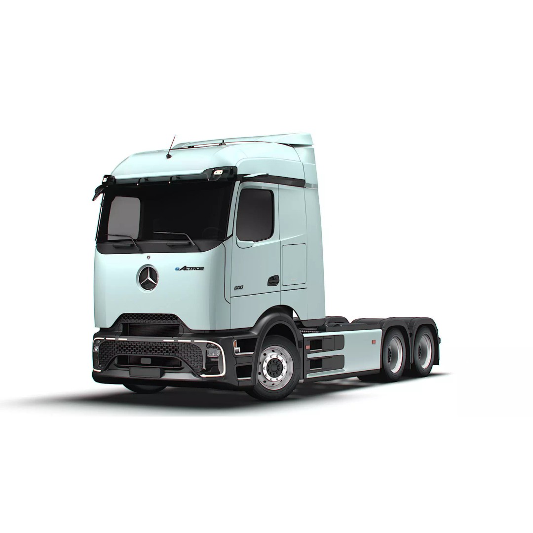 Mercedes Benz eActros Pro600 3D Model – High Poly Truck Chassis, FBX - View 10