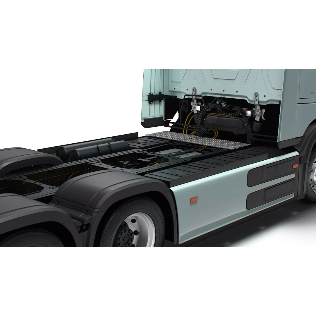 Mercedes Benz eActros Pro600 3D Model – High Poly Truck Chassis, FBX - View 13