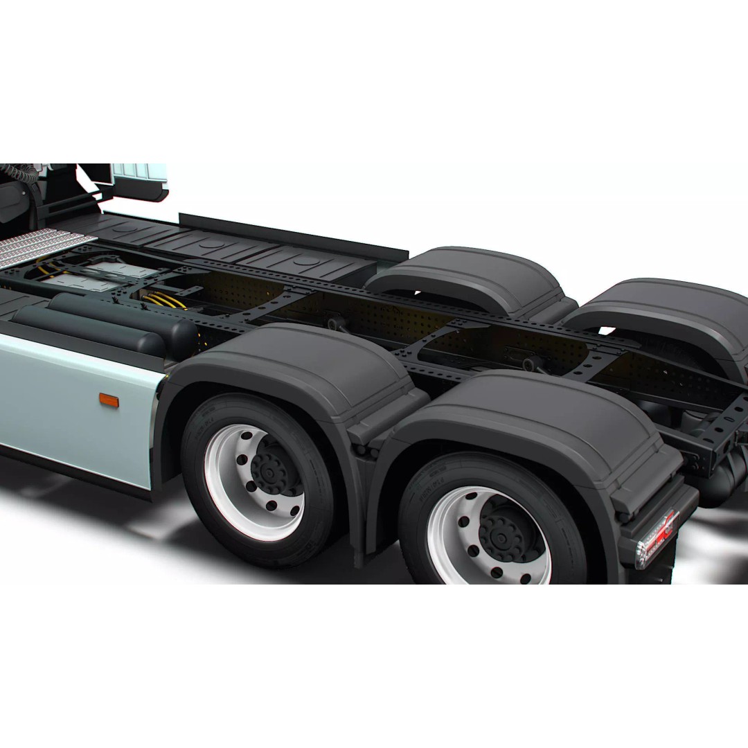 Mercedes Benz eActros Pro600 3D Model – High Poly Truck Chassis, FBX - View 14