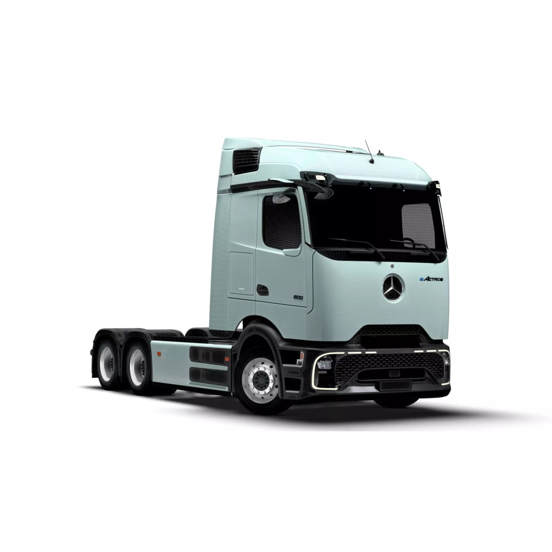 Mercedes Benz eActros Pro600 3D Model – High Poly Truck Chassis, FBX - View 17
