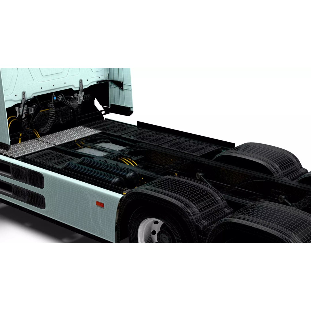 Mercedes Benz eActros Pro600 3D Model – High Poly Truck Chassis, FBX - View 19