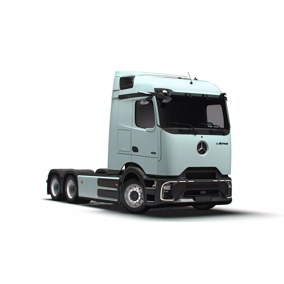 Mercedes Benz eActros Pro600 3D Model – High Poly Truck Chassis, FBX - View 2