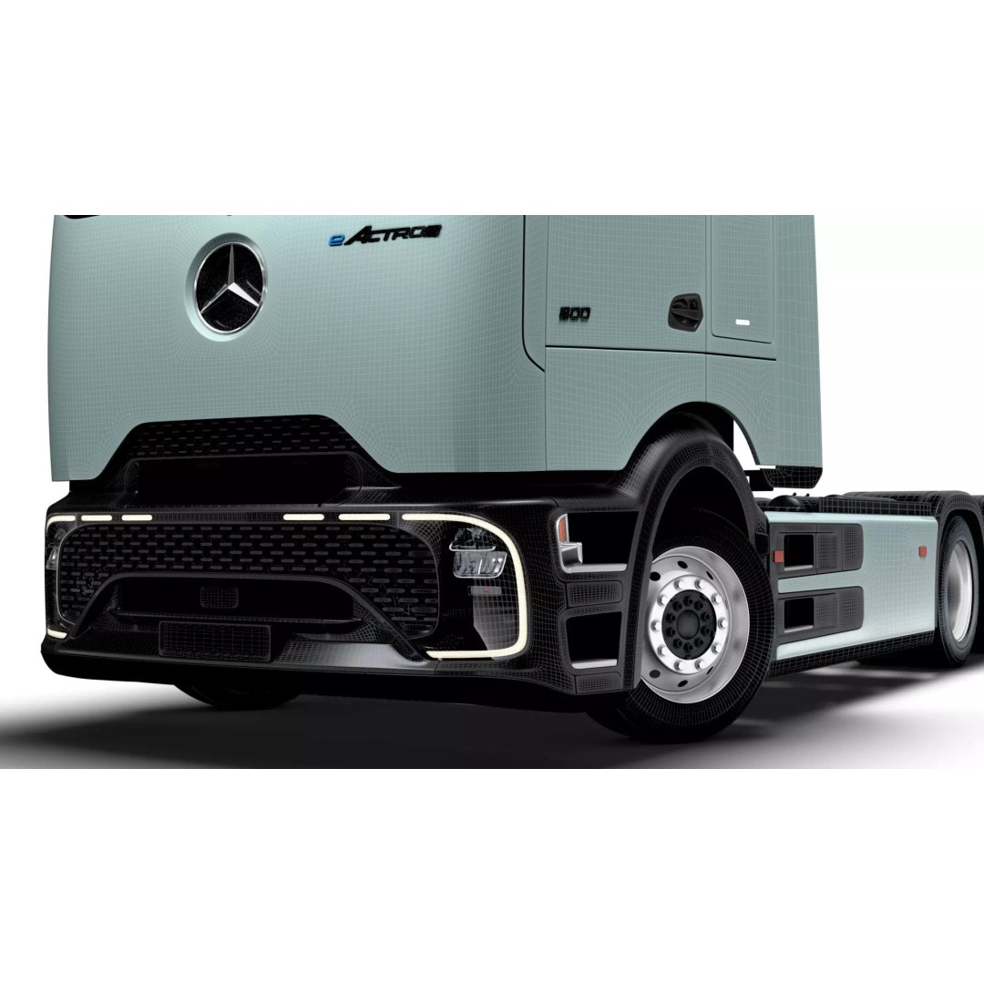 Mercedes Benz eActros Pro600 3D Model – High Poly Truck Chassis, FBX - View 20