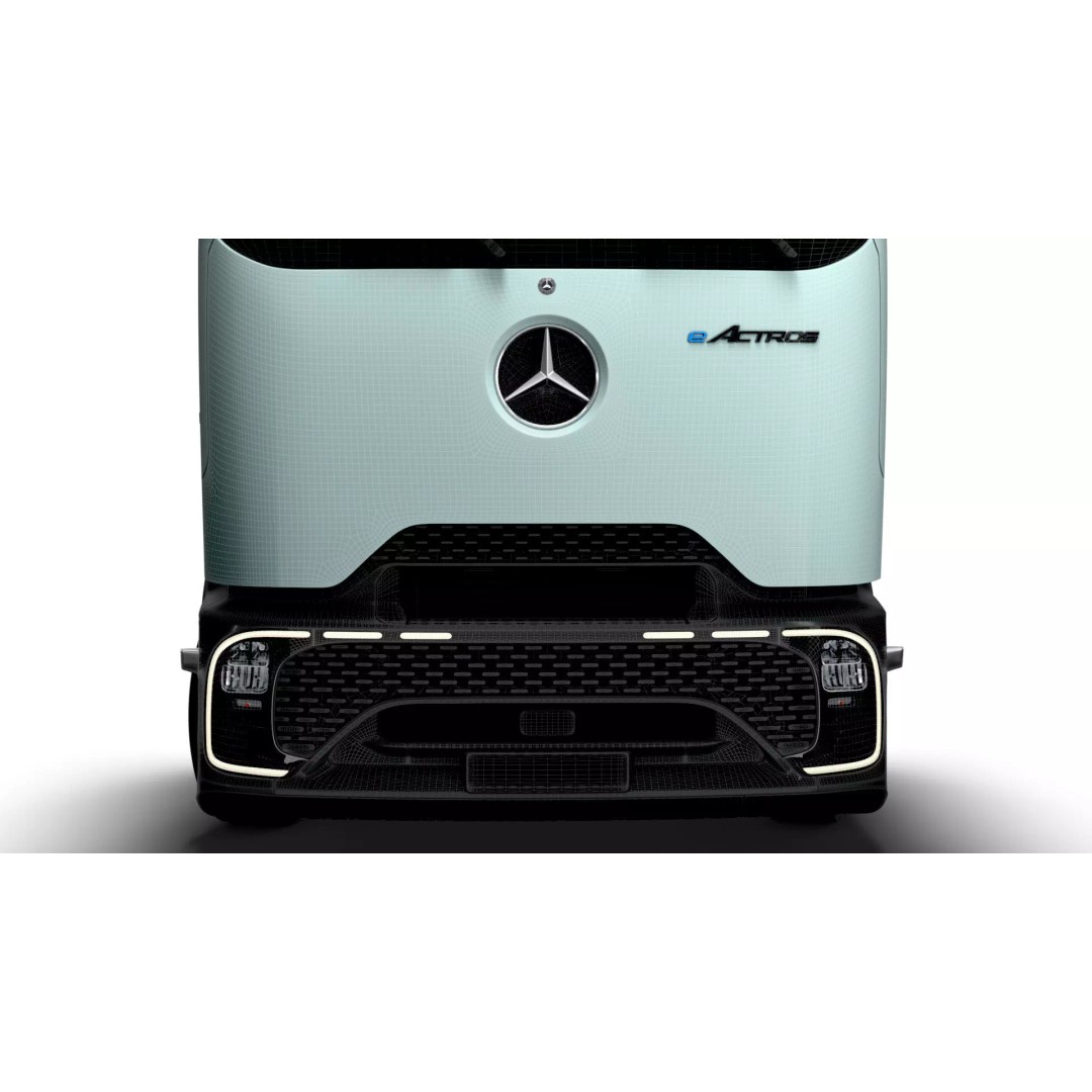 Mercedes Benz eActros Pro600 3D Model – High Poly Truck Chassis, FBX - View 24