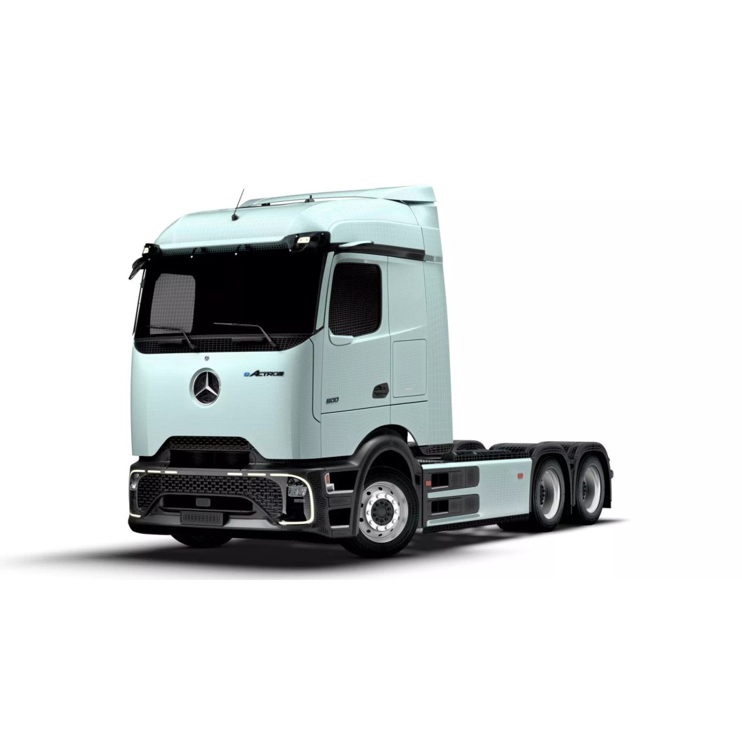 Mercedes Benz eActros Pro600 3D Model – High Poly Truck Chassis, FBX - View 25