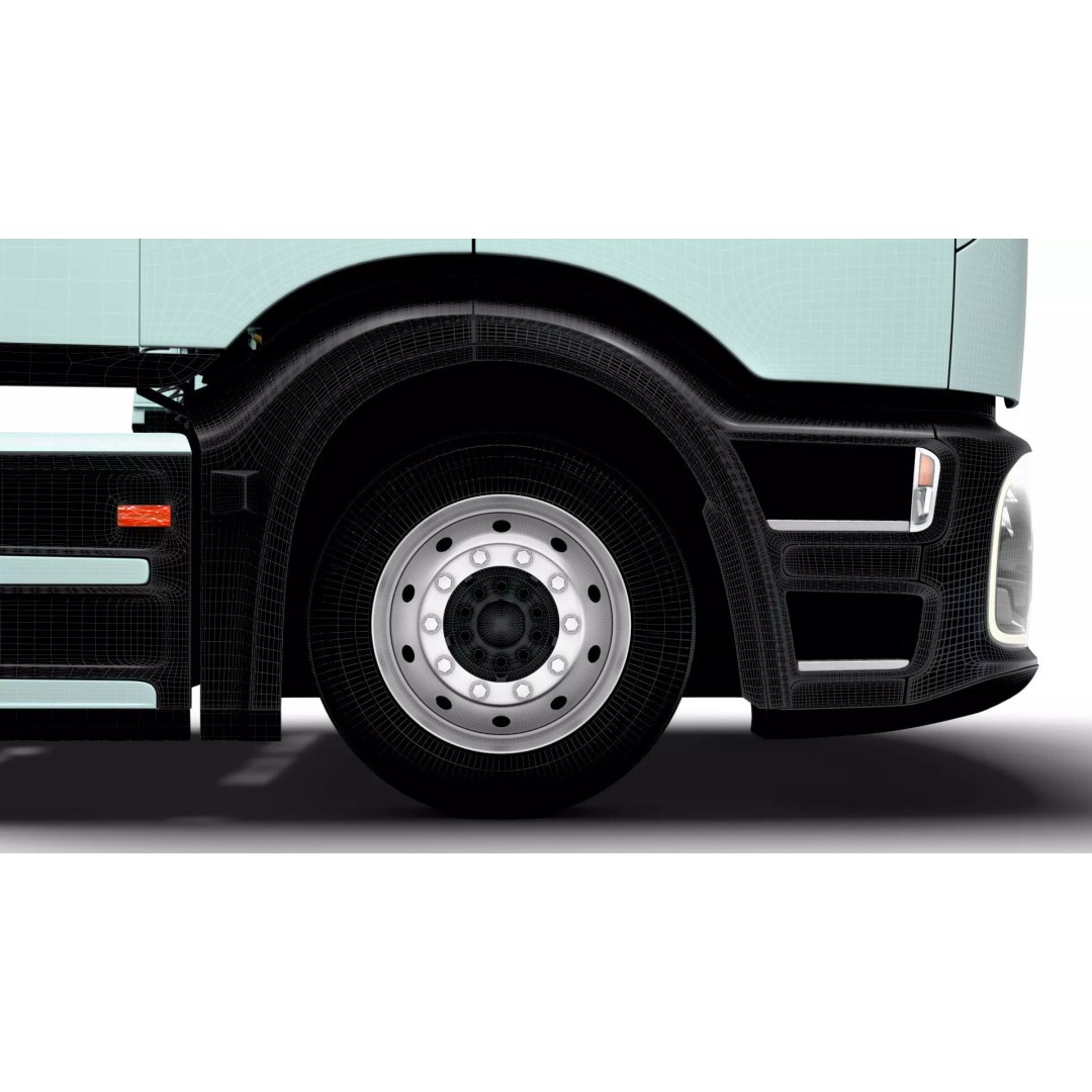 Mercedes Benz eActros Pro600 3D Model – High Poly Truck Chassis, FBX - View 26
