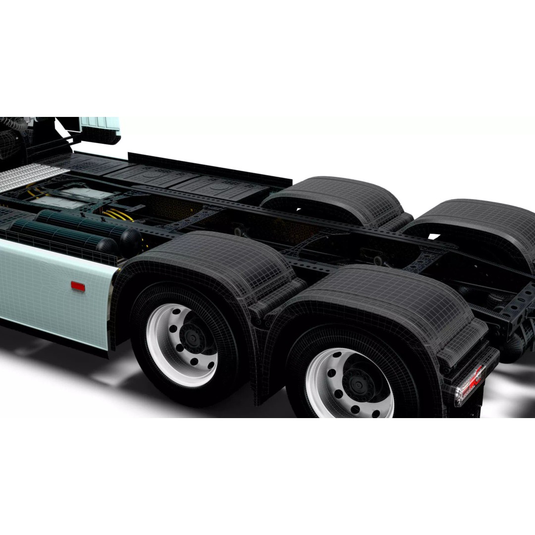 Mercedes Benz eActros Pro600 3D Model – High Poly Truck Chassis, FBX - View 29