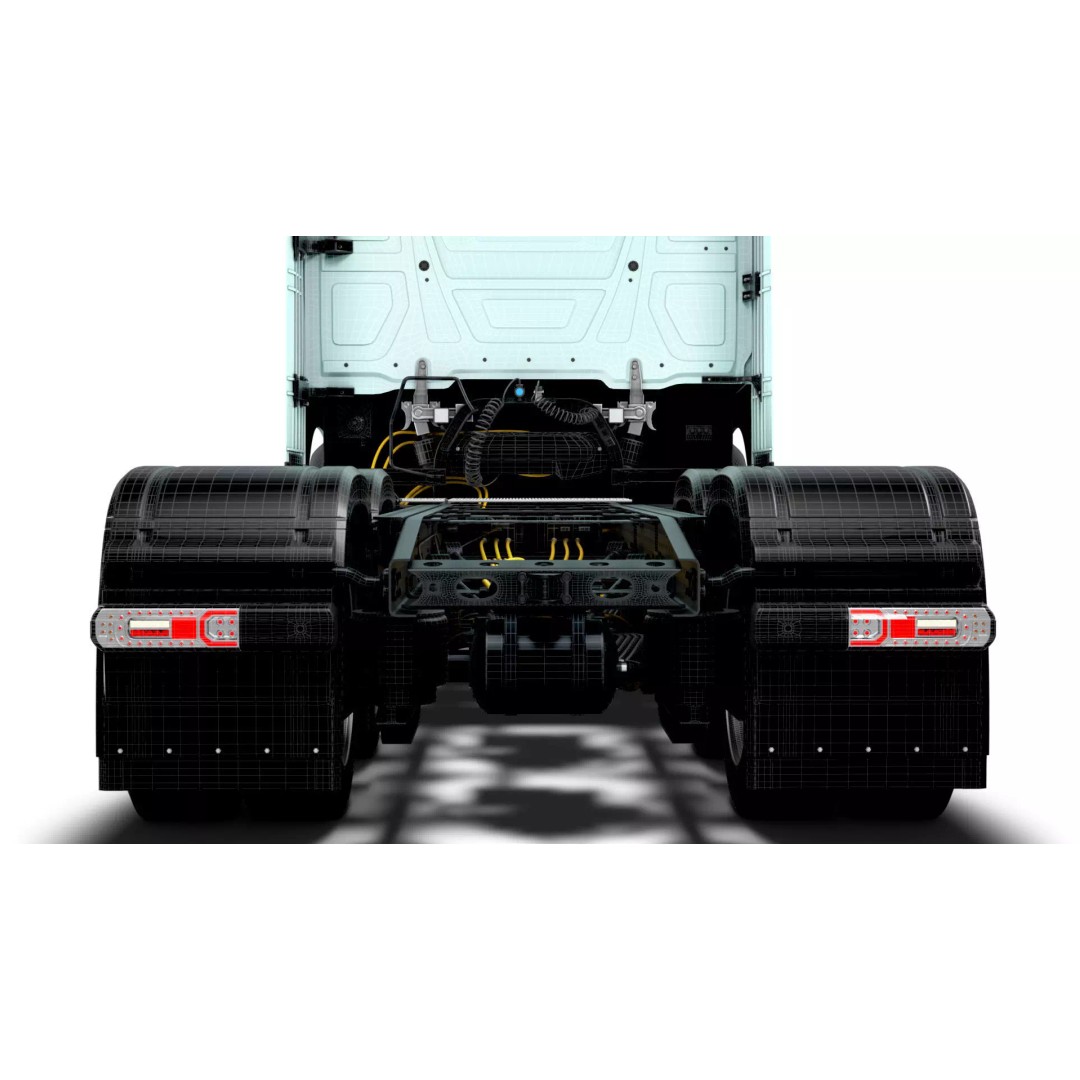 Mercedes Benz eActros Pro600 3D Model – High Poly Truck Chassis, FBX - View 30