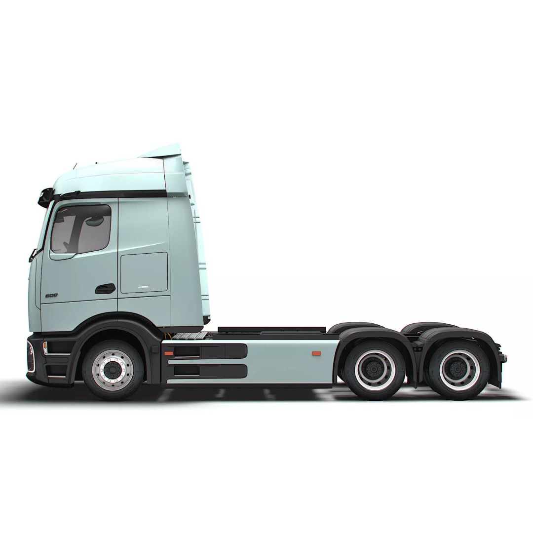Mercedes Benz eActros Pro600 3D Model – High Poly Truck Chassis, FBX - View 6