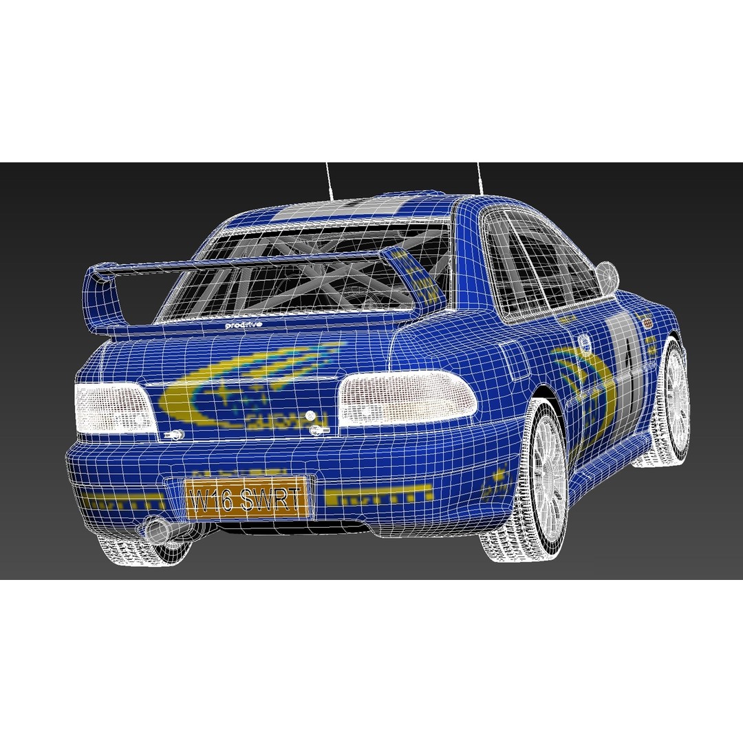 Subaru Impreza STi 22b WRC 1993-2000 3D Model – High Poly, FBX, OBJ
