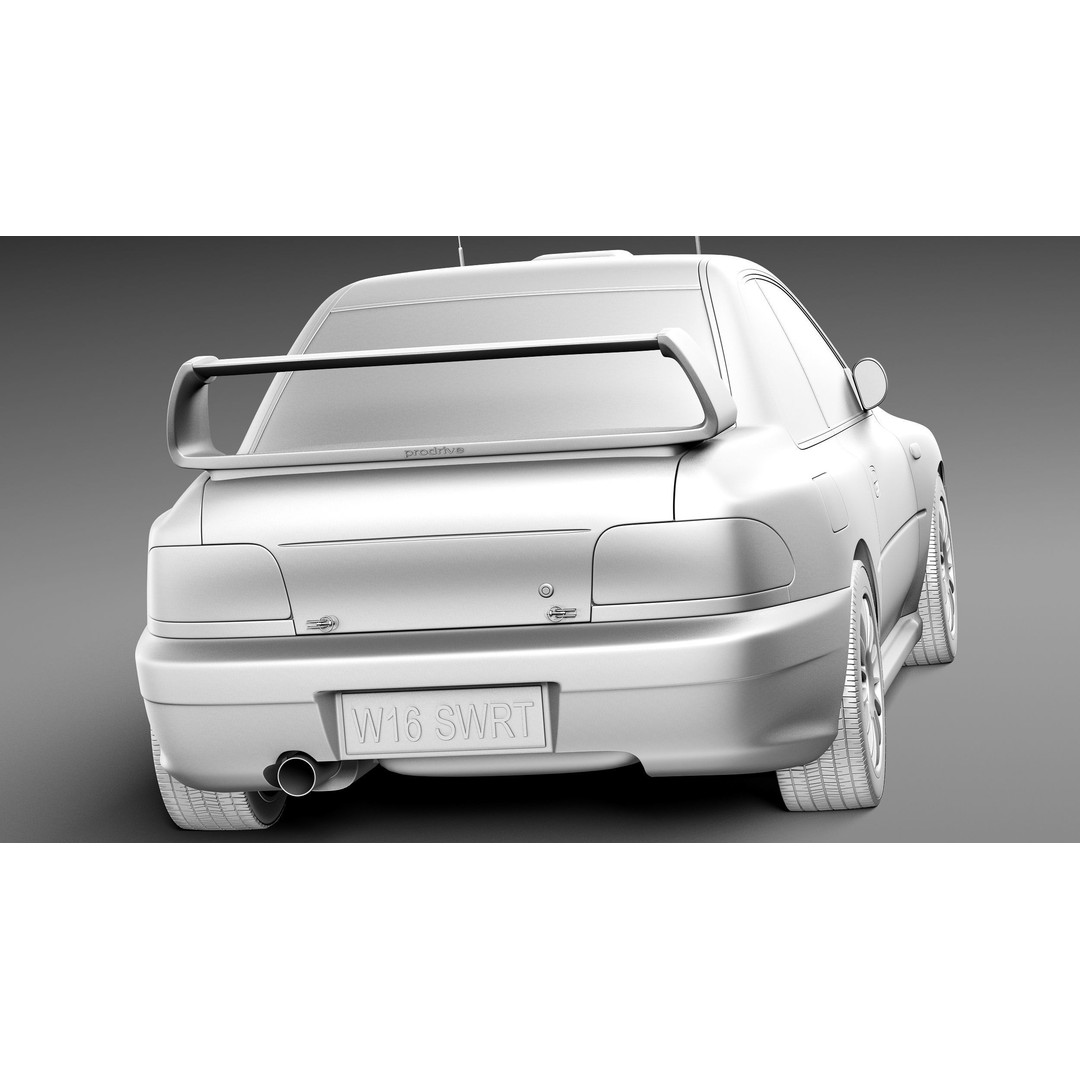 Subaru Impreza STi 22b WRC 1993-2000 3D Model – High Poly, FBX, OBJ - View 15