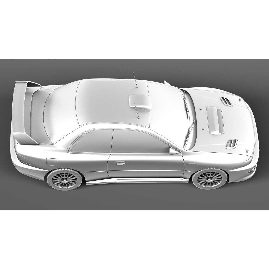 Subaru Impreza STi 22b WRC 1993-2000 3D Model – High Poly, FBX, OBJ - View 17