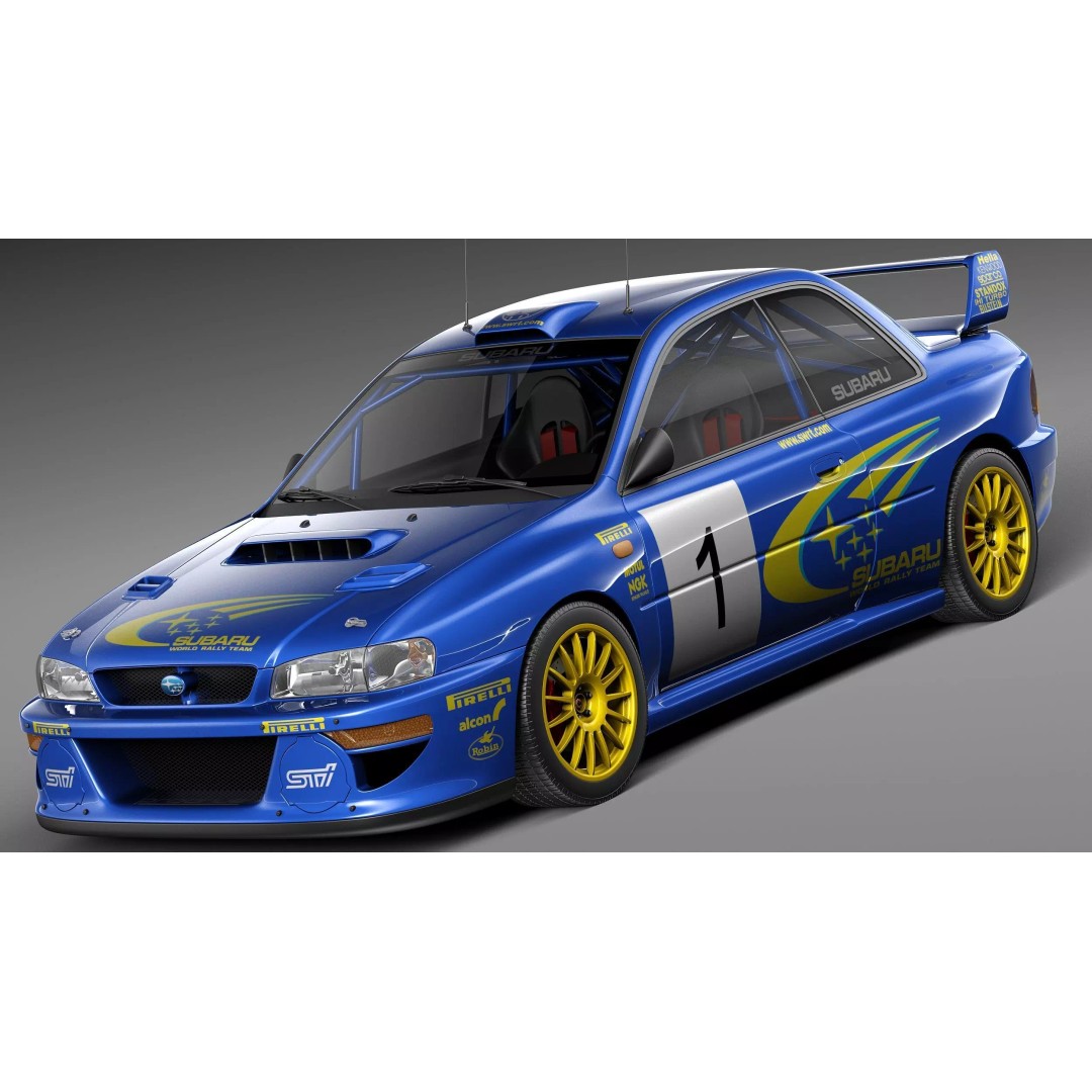 Subaru Impreza STi 22b WRC 1993-2000 3D Model – High Poly, FBX, OBJ - View 2