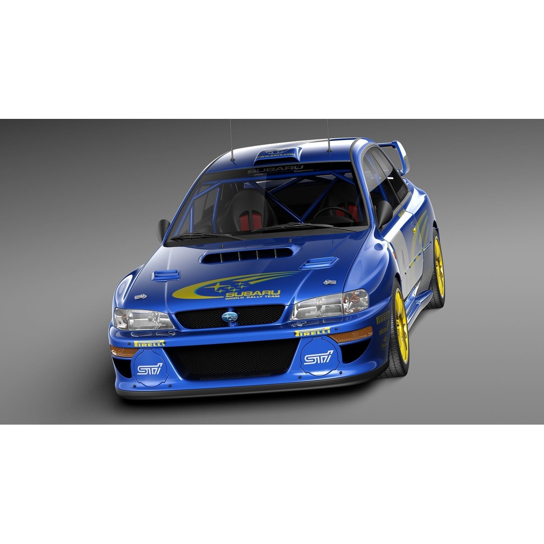 Subaru Impreza STi 22b WRC 1993-2000 3D Model – High Poly, FBX, OBJ - View 3