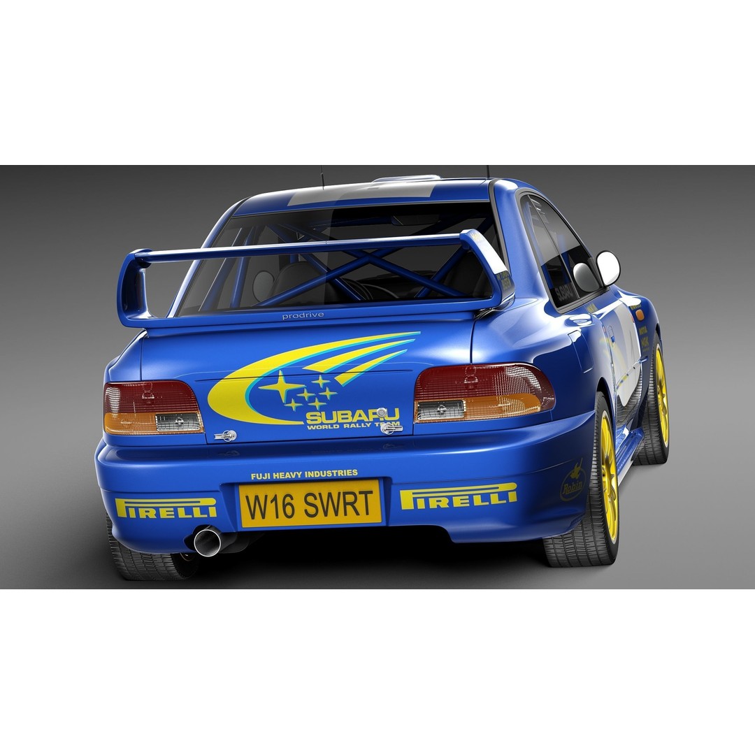 Subaru Impreza STi 22b WRC 1993-2000 3D Model – High Poly, FBX, OBJ - View 7