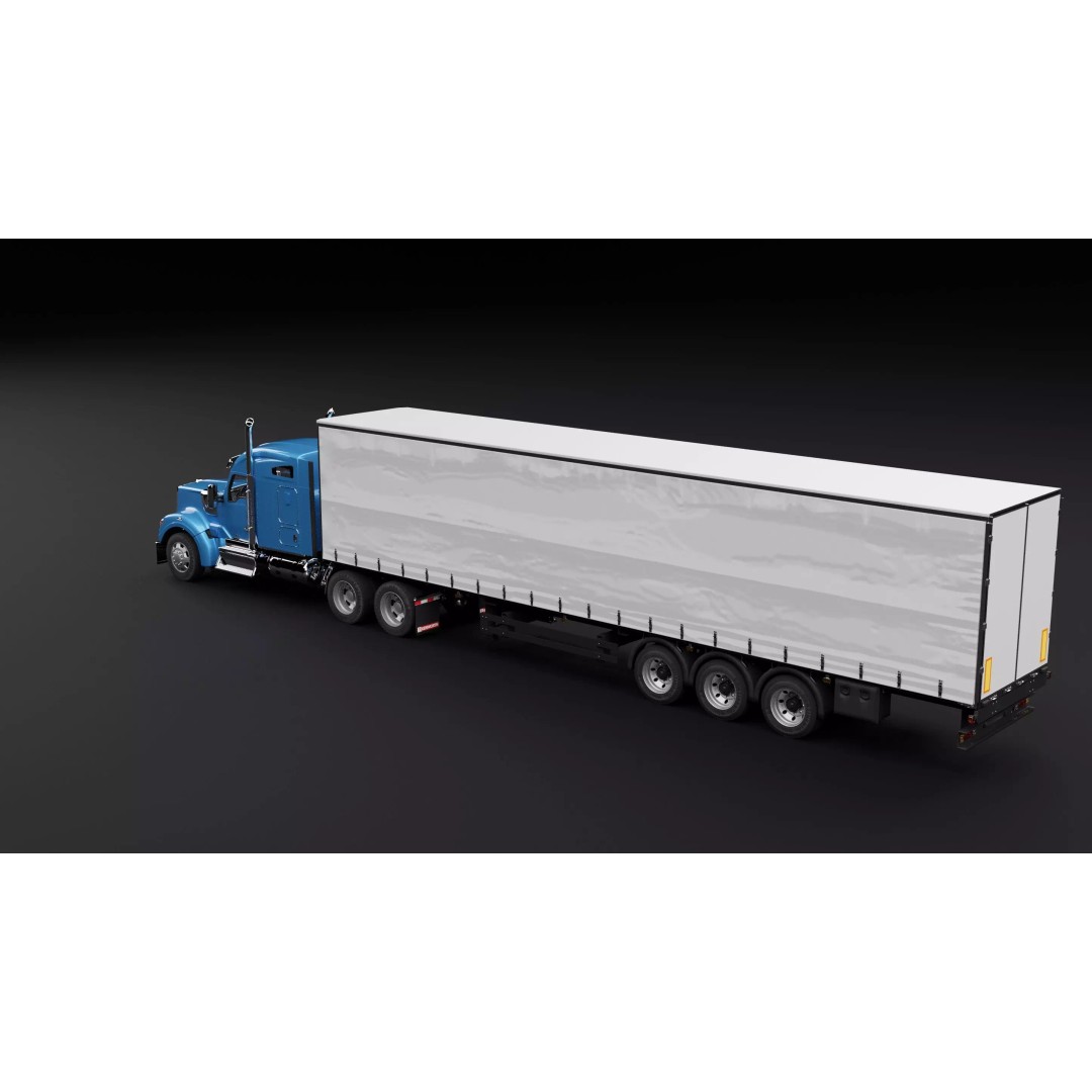 Kenworth 990 Truck 3D Model – High Poly Realistic Vehicle, Blender, FBX, OBJ - View 10