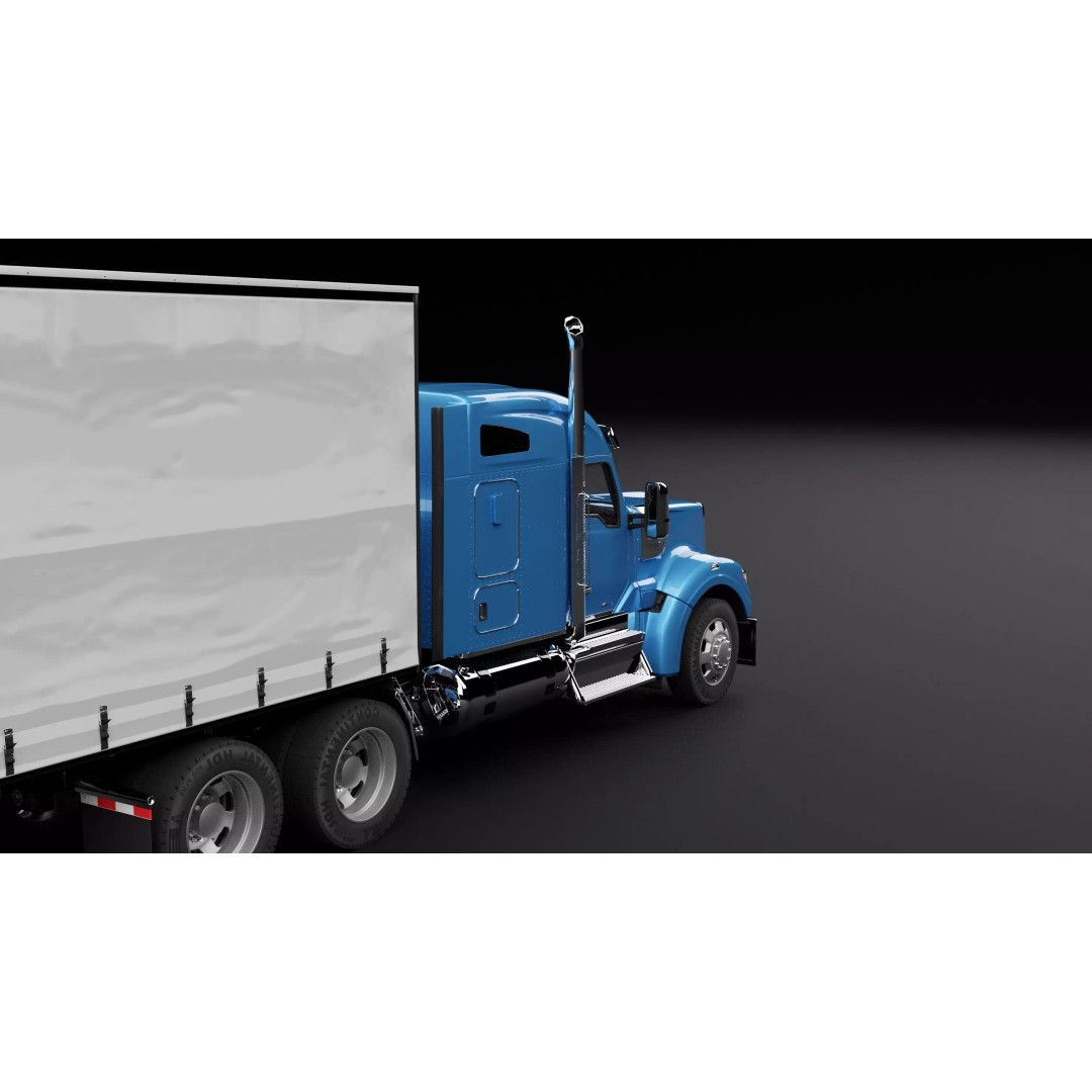 Kenworth 990 Truck 3D Model – High Poly Realistic Vehicle, Blender, FBX, OBJ - View 11