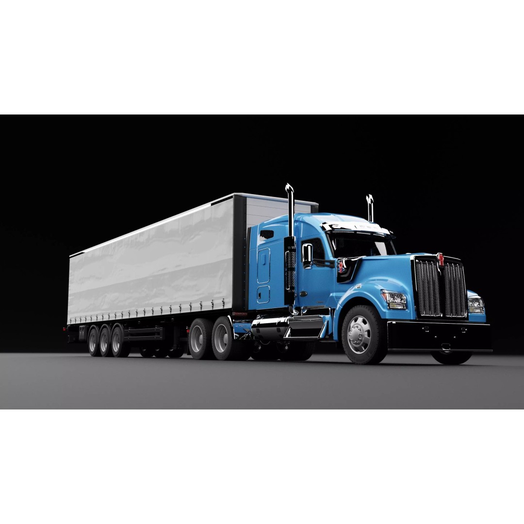 Kenworth 990 Truck 3D Model – High Poly Realistic Vehicle, Blender, FBX, OBJ - View 7