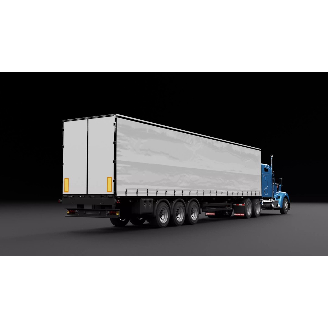 Kenworth 990 Truck 3D Model – High Poly Realistic Vehicle, Blender, FBX, OBJ - View 9