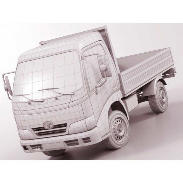 Toyota Dyna 3D Model – Realistic Truck with Detailed Exterior, FBX - View 18