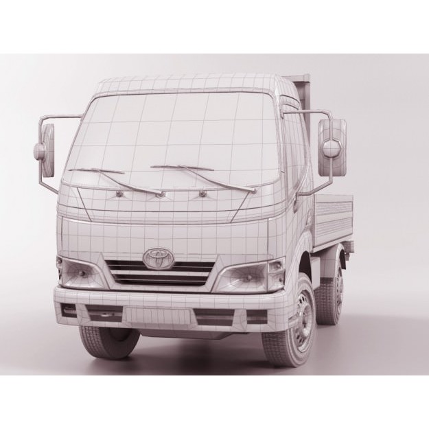 Toyota Dyna 3D Model – Realistic Truck with Detailed Exterior, FBX - View 22
