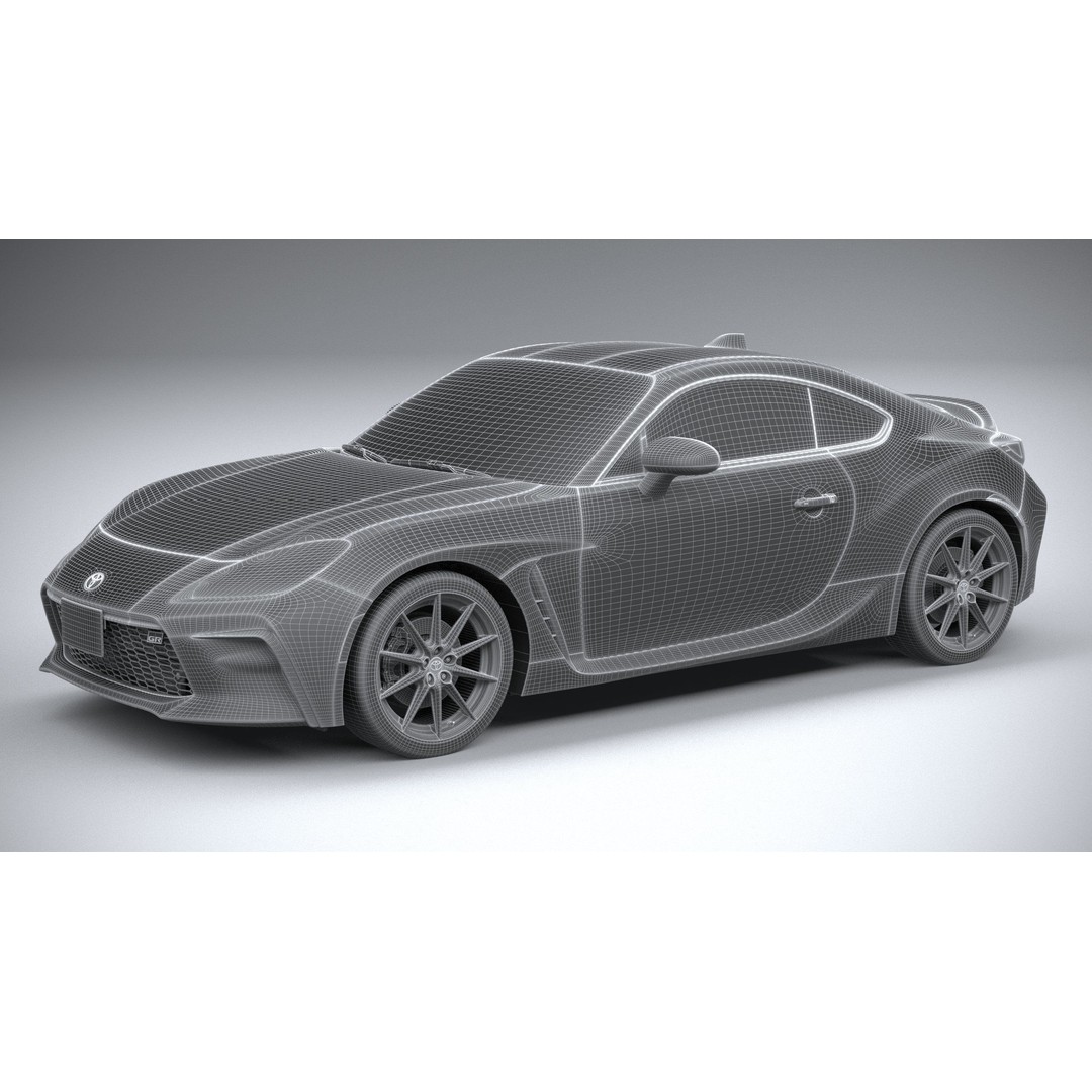 Toyota GR 86 2022 3D Model – High Poly Sport Car Asset, FBX, OBJ - View 28