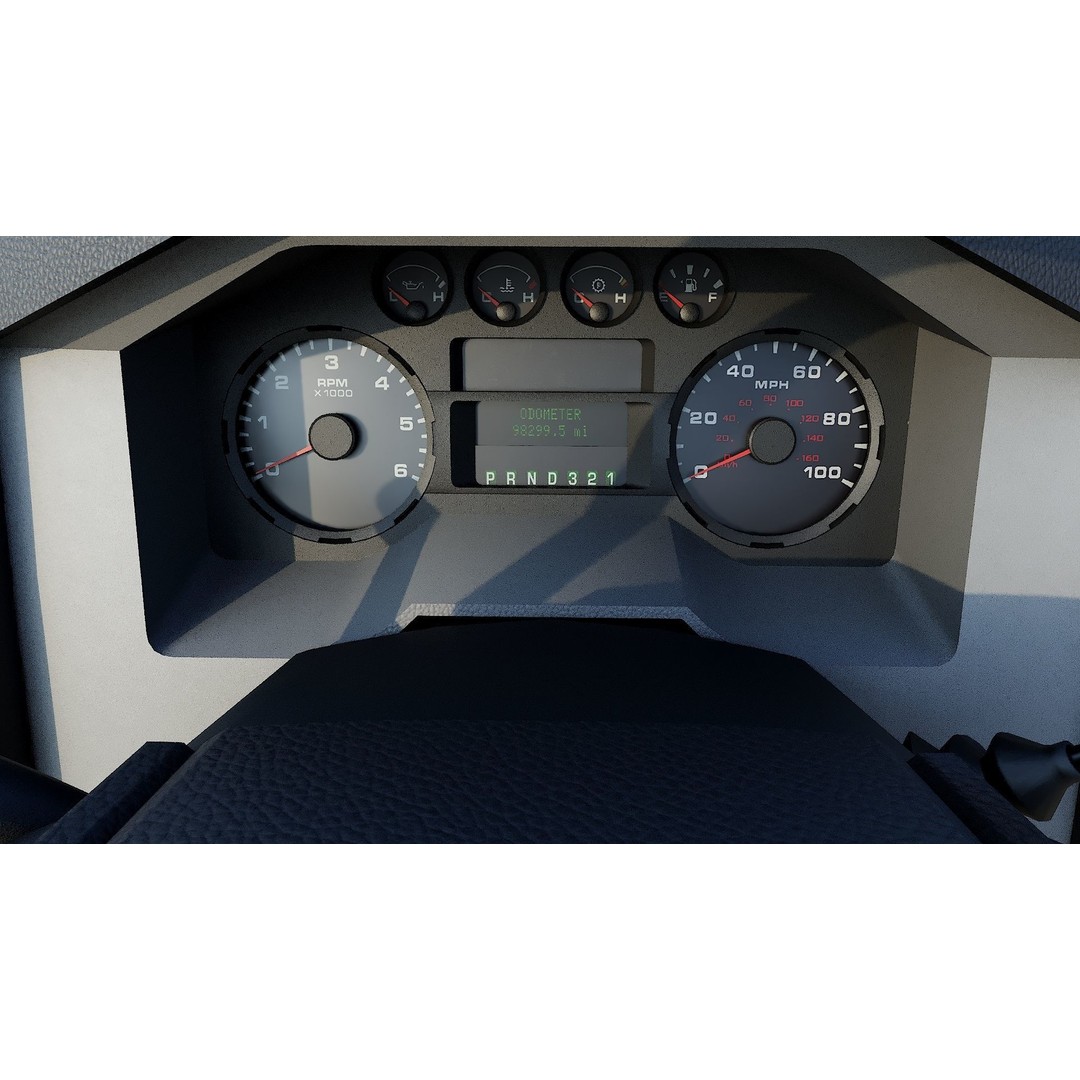 Super Duty DRW 3D Model – Low Poly Truck with PBR Textures - View 16
