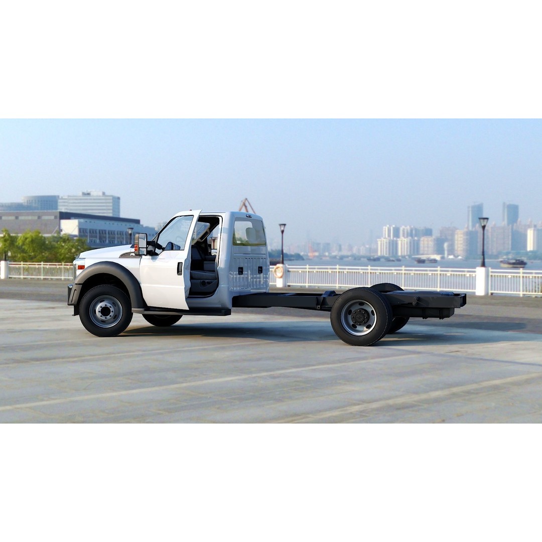 Super Duty DRW 3D Model – Low Poly Truck with PBR Textures - View 23