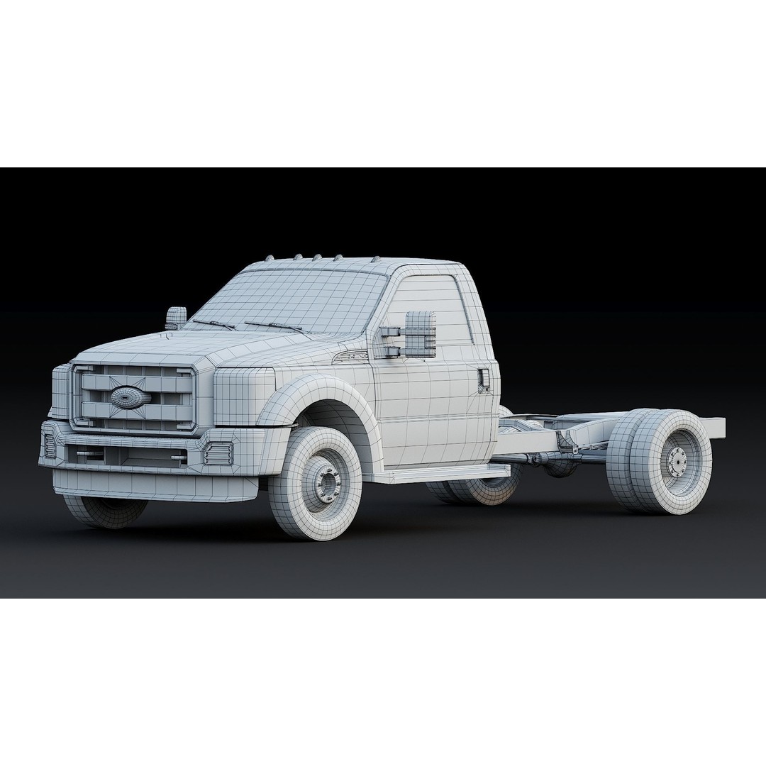 Super Duty DRW 3D Model – Low Poly Truck with PBR Textures - View 28